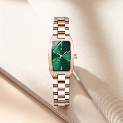SAPPHEROLuxury Orologio da donna Cinturino in acciaio inossidabile Orologio impermeabile Quadrante ultrasottile Orologio da donna semplice alla moda Orologio accurato platinumshop