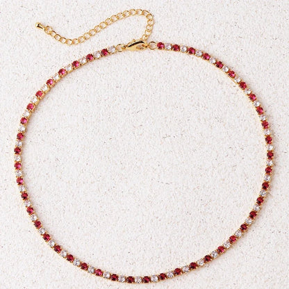 Lusso AAA + 3mm CZ 1 fila lucida catena da tennis collana HipHop ghiacciato Bling zircone cubico girocollo gioielli placcati in oro per le donne