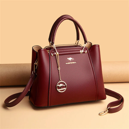 2024 Luxury Women Designer 3 Layers Shoulder Crossbody Sac Ladies Large Capacity Leather Handbags Shopper Brand Messenger Totes PlatiNum