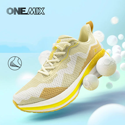 ONEMIX Scarpe da corsa per donna Estate Low-top Ammortizzazione antiscivolo Comode sneakers traspiranti Scarpe leggere elastiche morbide PlatiNum