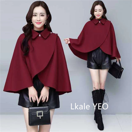 Women's Woolen Shaw Coat 2025 Autumn Winter Korean Version Short Ladies Jacket Temperament Elegant Femme Woolen Outerwear