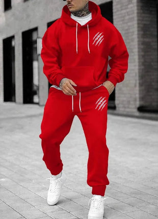 Men's sports suit, sports fashion print set, men's hoodie, women's suit, plush hoodie, solid color hoodie, casual wear PlatiNum