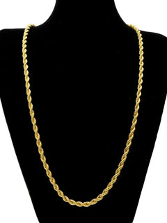 Hot y2k 18K Gold Necklace 3MM Twisted Rope Twist Electroplating Chain for Men Women Wedding Jewelry Gifts