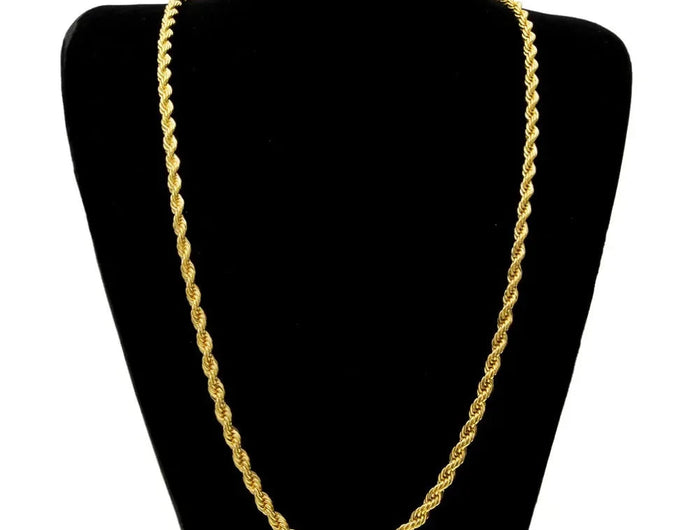 Hot y2k 18K Gold Necklace 3MM Twisted Rope Twist Electroplating Chain for Men Women Wedding Jewelry Gifts PlatiNum