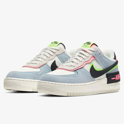 Nike Originals Mens Air Force 1 Shadow AF1 Pink Blue Macaron Casual Shoes CU8591-101