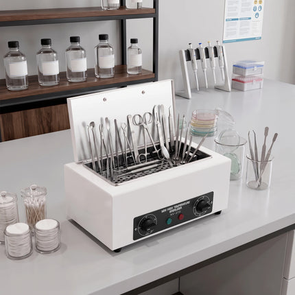 Metal Cleaning Machine High Temperature Sterilizer 300W 2L 122-428℉ Timer Dry Heat Stainless Steel for Nail Salon Clinic Lab Can Be Used In Clinics Hair Stores Nail Salons Beauty Salons Laboratories Etc