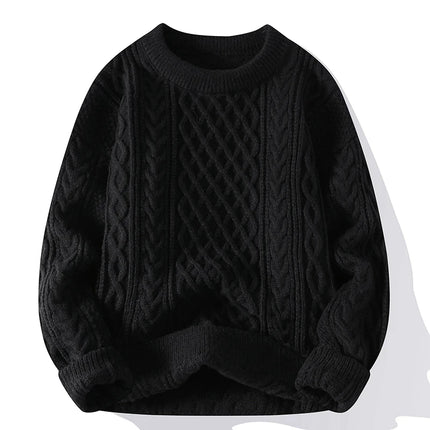 Legible Autumn and Winter Casual Sweaters Men Round Neck Collar Knitted Pullovers Male Loose Sweater Man