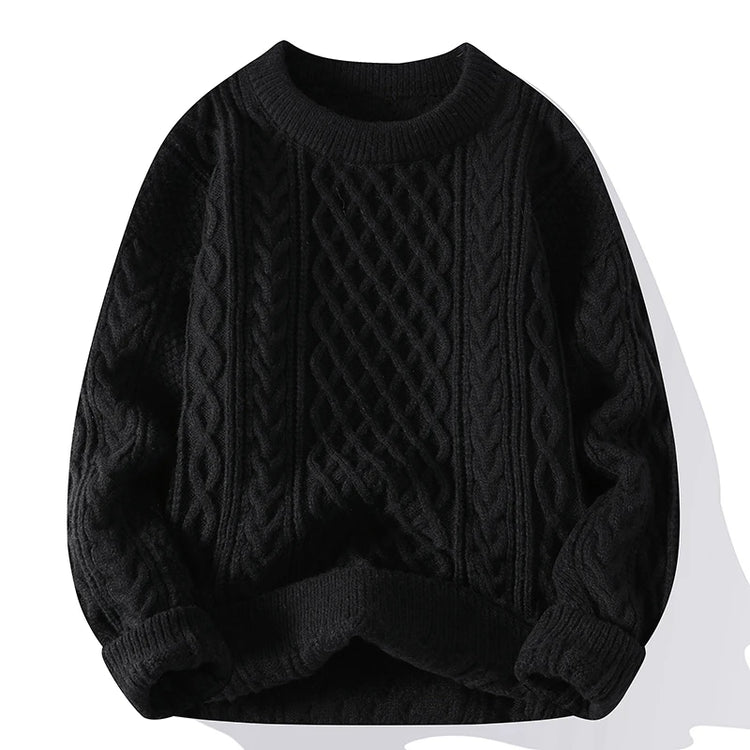Legible Autumn and Winter Casual Sweaters Men Round Neck Collar Knitted Pullovers Male Loose Sweater Man