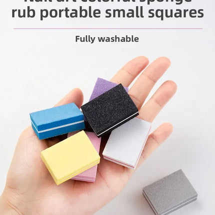 50pcs Lot Two-sided Mini Nail File Blocks Colorful Sponge Nail Buffer Block Nail Polishing Manicure Tools 100/180 Grit Wholesale 2026