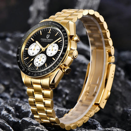 Nuovo Orologio da Uomo PAGANI DESIGN Golden Moon 2026, Orologio al Quarzo di Lusso, Cronografo Sportivo, Vetro Zaffiro AR, Impermeabile, Regalo platinumshop