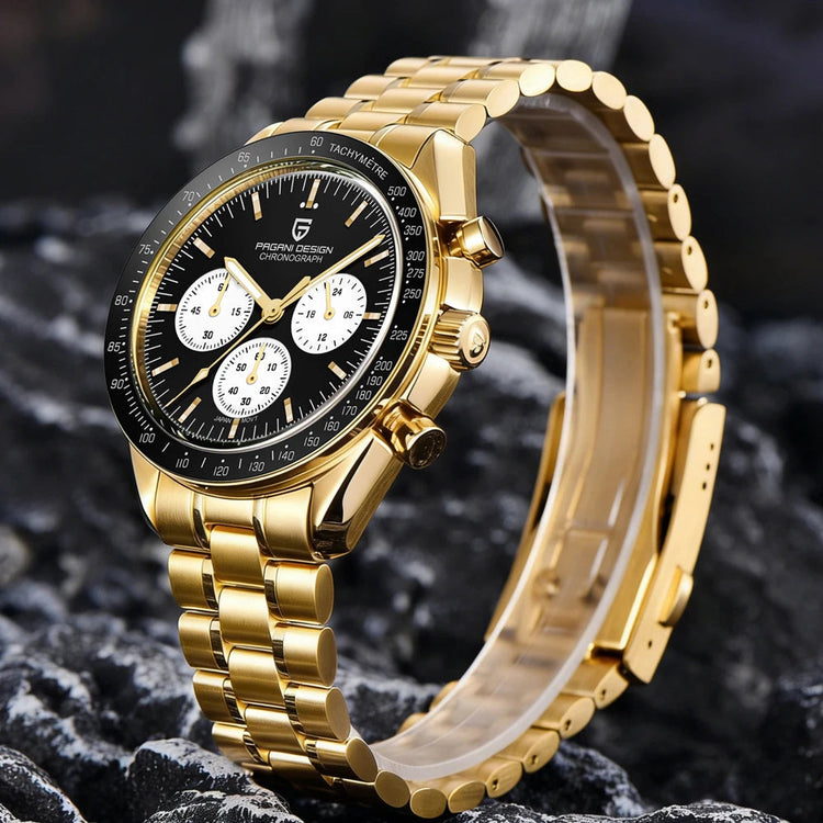 Nuovo Orologio da Uomo PAGANI DESIGN Golden Moon 2026, Orologio al Quarzo di Lusso, Cronografo Sportivo, Vetro Zaffiro AR, Impermeabile, Regalo platinumshop