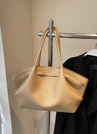 Nuove Borse a Spalla di Lusso 2026 con Motivo Lychee, in Pelle PU Tinta Unita, Borse da Donna di Grande Capacità, Borsa Tote da Viaggio