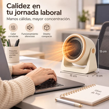 Low Consumption Portable Electric Heater with Adjustable Angle and Silent Operation, Mini Tabletop Stove for Office and Bedroom