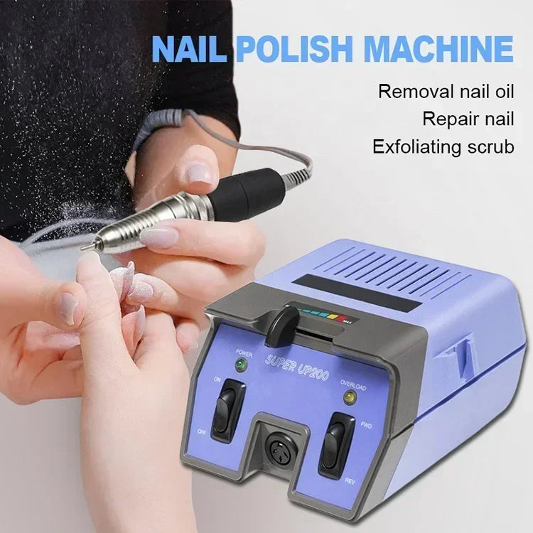 Nail Drill Pullyon UP200-G5 OEM Japan Micromotor G5 Handpiece 35000RPM Electric File Low Noise Low Vibration Acrylic Gel Polishing Machine Manicure Pedicure Sander Salon Equipment