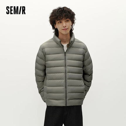 Semir Men Down Jacket Lightweight Build 90 Percent Down Fill Stand Collar 2026 Winter Warm Insulation Cold Weather
