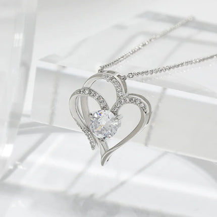 Collana in Argento 925 Scintillante per Donna e Uomo, Gioiello Raffinato per Matrimoni, Fidanzamenti, Feste, Regalo di San Valentino PlatiNum