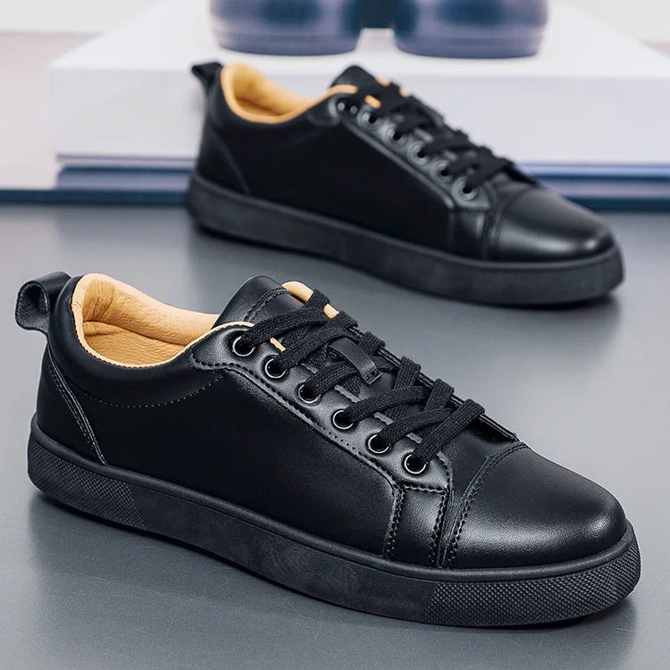 Men's High-End Casual Red Sole Board Oes Waterproof Sports Commuter Busin White Oes Simple Design Versatile Briti Sle