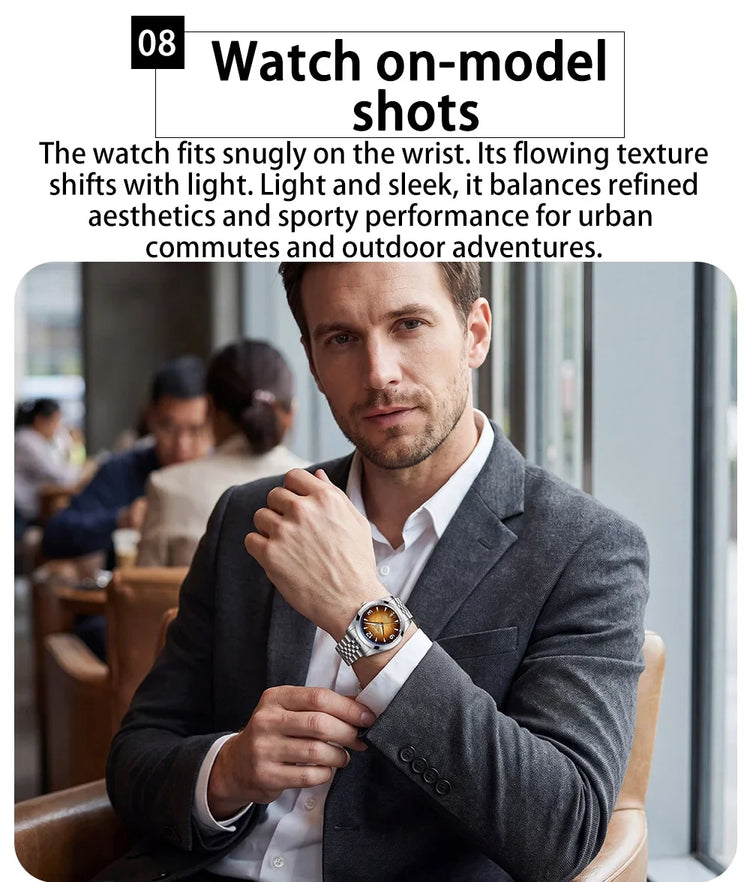 ADDIESDIVE Men's Automatic Mechanical Diving Watch 200M Waterproof Sapphire Crystal 316L Stainless Steel Japan 8215 Movement