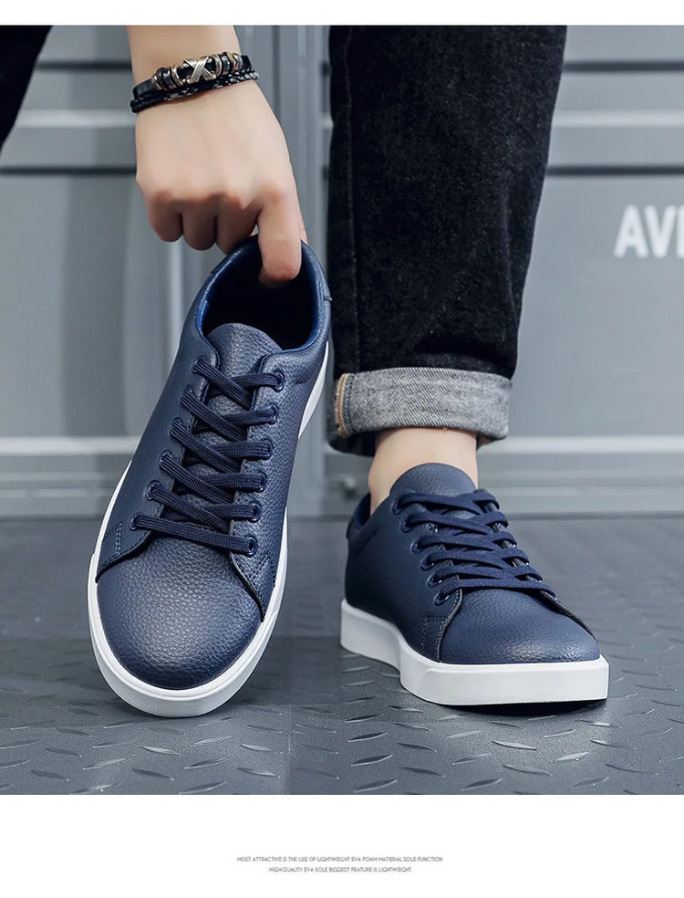 2026 New Fashion Mens Casual Shoes Genuine Leather Designer Lace-up Sneakers High Quality Outdoor walking Mocassin Footwear