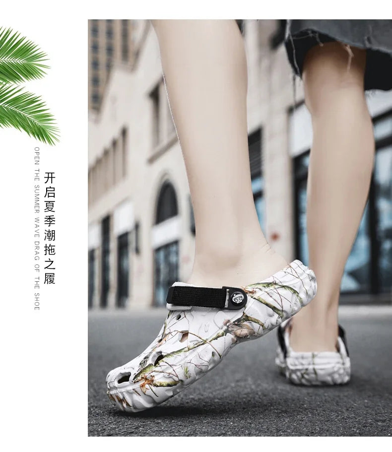 Men Shoes Slippers Men Garden Flat Sandals Platform Clogs Man Summer Beach Shoes Outdoor Flip Flops Home Sandals