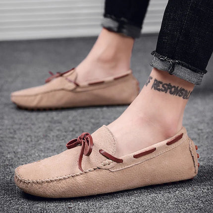 Scarpe casual da uomo Mocassini in pelle scamosciata Scarpe classiche in pelle Scarpe da guida morbide Mocassini di lusso Slip on caldi Scarpe da uomo Taglie forti 38-49