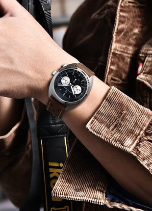 Orologio da uomo di lusso retrò 2026 PAGANI DESIGN Cronografo sportivo al quarzo VK63 con zaffiro AR impermeabile e cinturino in pelle
