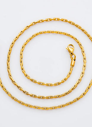 0.6/0.8/1/1.2/1.8/2.3mm di larghezza in acciaio inossidabile piccola catena sottile collana color oro per le donne ragazza chocker gioielli di moda regalo PlatiNum