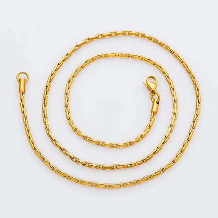 0.6/0.8/1/1.2/1.8/2.3mm di larghezza in acciaio inossidabile piccola catena sottile collana color oro per le donne ragazza chocker gioielli di moda regalo PlatiNum