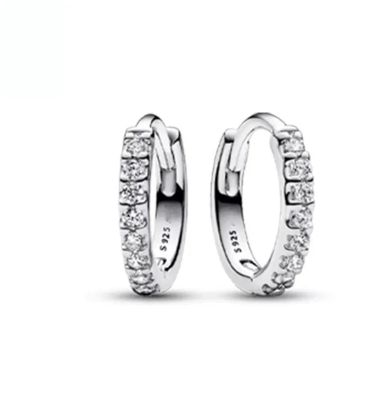 Orecchini e Ciondolo con Zirconi Scintillanti, Combinazione Fiore di Ciliegio e Farfalla, Orecchini in Argento 925, Regalo Ideale per Donne platinumshop