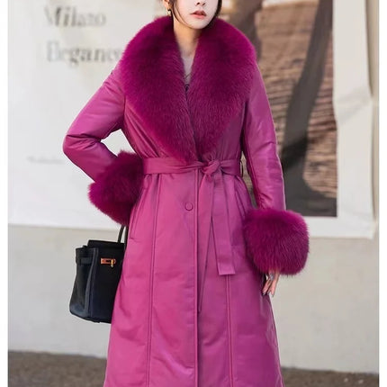 Luxury 2025 Real Fox Fur Collar And Cuffs Set for Women Winter Neck Warmer Fashion Scarf ShawlS Wrap Combo Large Size Furry Fur