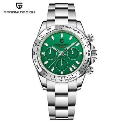 PAGANI DESIGN Nuovo orologio da polso al quarzo da uomo con lunetta in acciaio inossidabile, cronografo di lusso con vetro zaffiro VK63, orologio da uomo reloj hombre platinumshop