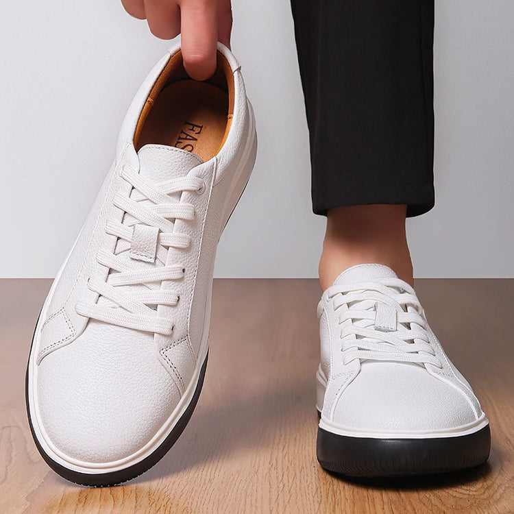 Fashion Wear-resistant Sole Genuine Leather Board Shoes Trend Versatile Walking Shoes 2025New Classic Casual Leather Mens Shoes