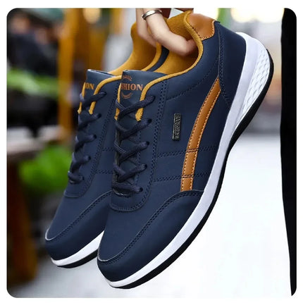 Scarpe da ginnastica da uomo Scarpe casual sportive Scarpe da passeggio da uomo in pelle per esterni Quattro stagioni Fondo morbido
