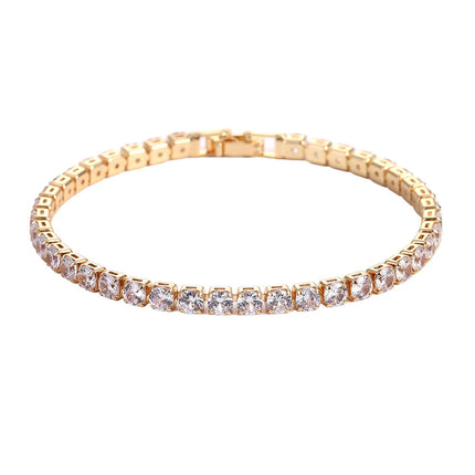 4mm Micro-inlaid Zircon Tennis Bracelet for Women 2025 New Men Bracelet Homme Jewelry Accessories Wholesale PlatiNum