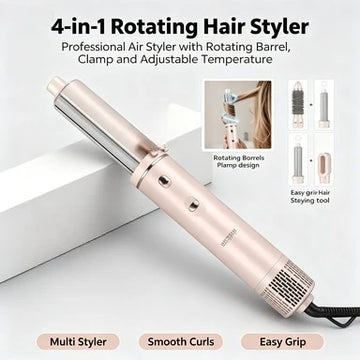 Electric Hair Styling Tool Set, Ceramic Flat Iron & Curling Wand, Adjustable Temperature Hot Styling Appliance for Household Daily Hair‑Dressing