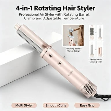 Electric Hair Styling Tool Set, Ceramic Flat Iron & Curling Wand, Adjustable Temperature Hot Styling Appliance for Household Daily Hair‑Dressing