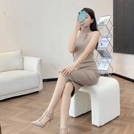 Scarpe da Donna di Design, Lussuose e Sexy con Borchie, Tacchi Alti Estivi, Sandali a Punta Stile Francese, Scarpe da Cerimonia, Zapatos De Mujer platinumshop