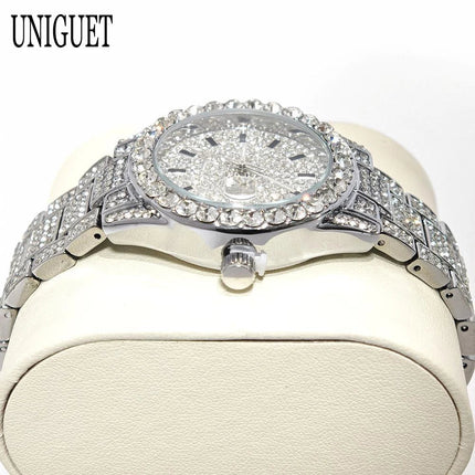 Orologio da Donna UNIGUET di Lusso alla Moda, Elegante Quadrante Piccolo con Diamanti Rosa, Mini Orologio da Polso al Quarzo Bling-Bling da Donna, Regalo platinumshop