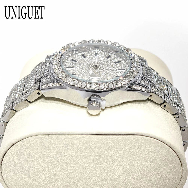 Orologio da Donna UNIGUET di Lusso alla Moda, Elegante Quadrante Piccolo con Diamanti Rosa, Mini Orologio da Polso al Quarzo Bling-Bling da Donna, Regalo platinumshop