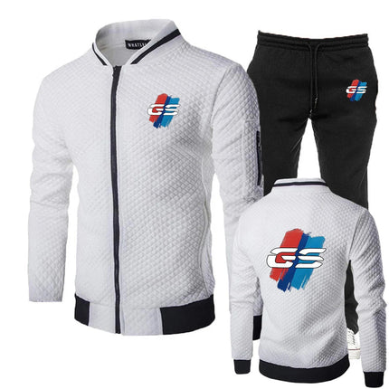 2025 Spring And Autumn Man's GS Adventure Motorcycle Logo Print Street Fashion Cardigan Popular Hoodies Pants Suits Pants Suits PlatiNum