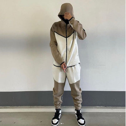 2025 Tracksuits Sports Suit Men's Hoodie Fashion Casual Sports Zipper Jacket Jacket Trousers Suitpant Sets Men New in Men's Sets PlatiNum