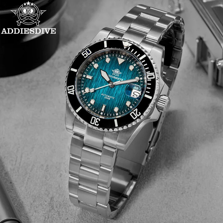 ADDIESDIVE Hot Selling Men's Automatic Watch Sapphire Glass 200m Waterproof Watch BGW9 Night Light Classic Men's Watch AD2536