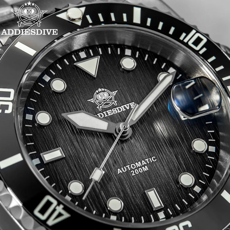 ADDIESDIVE Hot Selling Men's Automatic Watch Sapphire Glass 200m Waterproof Watch BGW9 Night Light Classic Men's Watch AD2536