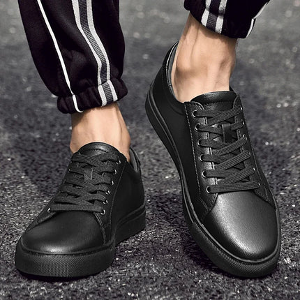Luxury Brand Men's Sneakers Genuine Leather Casual Shoes Leisure Walk Men Shoes All-match Outdoor Skateboard Footwear For Male