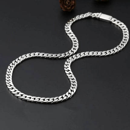 100% S925 Collana in argento sterling Bracciale Punk S925 Gioielli in argento Non sbiadisce mai Carry certificato Uomo Donna Gioielli Regali platinumshop