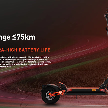 Monopattino elettrico per adulti JOYOR T10, motore 1000W*2, batteria 60V18AH, pieghevole, pneumatici da 10 pollici, monopattino elettrico per tutti i terreni