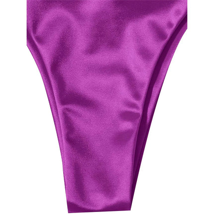 Sexy 13 colori Halter Satin Bikini brasiliano Donna Costumi da bagno Costume da bagno femminile Bikini a due pezzi Bagnante Costume da bagno Swim V4966 platinumshop