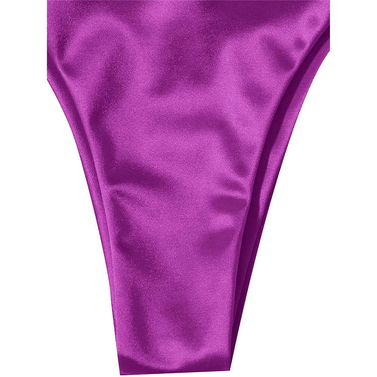 Sexy 13 colori Halter Satin Bikini brasiliano Donna Costumi da bagno Costume da bagno femminile Bikini a due pezzi Bagnante Costume da bagno Swim V4966 platinumshop
