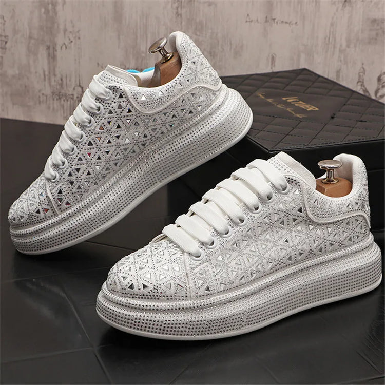 Luxury Royal Style Mens Wedding Dress Shoes Spring Handmade Embroidery Pattern Exotic Designer Loafers Fashion Casual sneaker