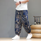 Nuovi pantaloni jogger da uomo in cotone primaverile, pantaloni oversize alla moda, hip hop con graffiti floreali, vita elastica, pantaloni harem, streetwear maschile